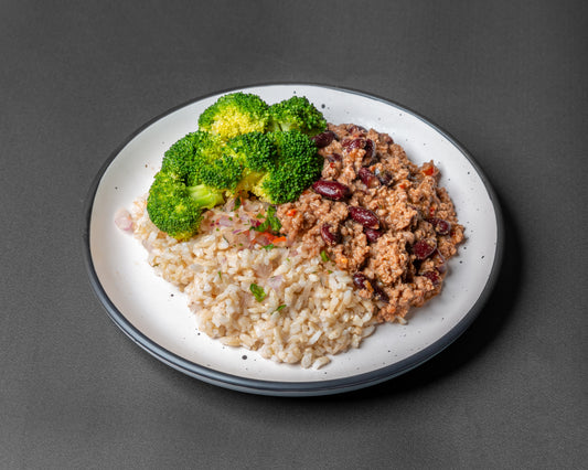 Beef Taco Bowl with Brown Rice & Vegetables